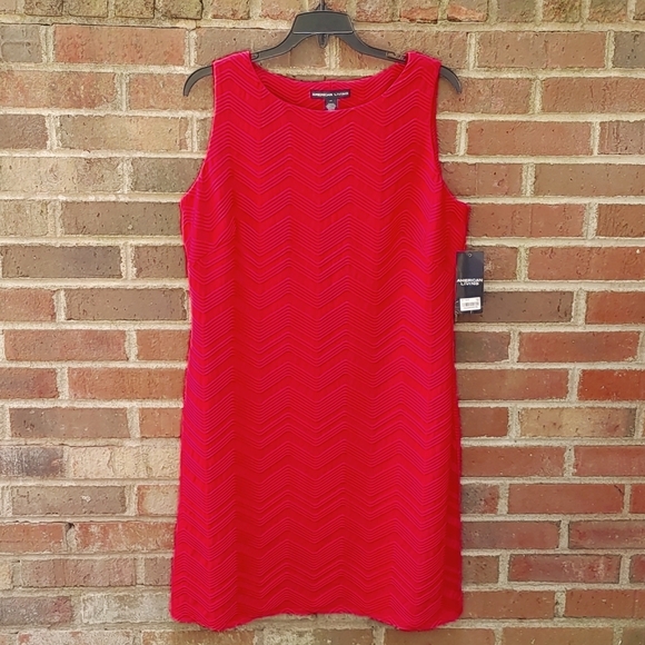 American Living Dresses & Skirts - American Living Sleeveless Jacquard Rose Coral Dress Size 14